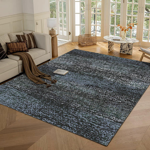 RUGSURE washable area rug 4x6 with vintage charm in warm tones for living spaces