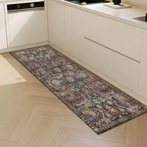 RUGSURE Washable Area Rug machine-washable detail shows easy at-home cleaning