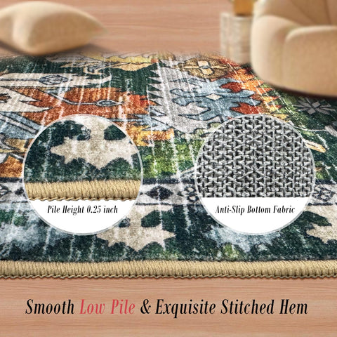 RUGSURE non-slip back keeps rug in place on busy floors