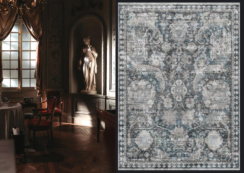 RUGSURE non-slip backing rug aids safety in high-traffic areas.