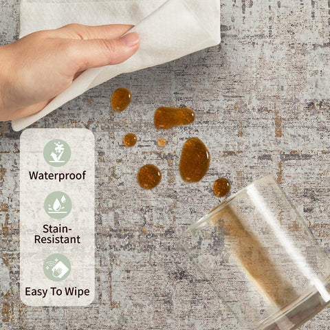 Rugxara kids-pets-friendly rug offers a soft surface for safe play.