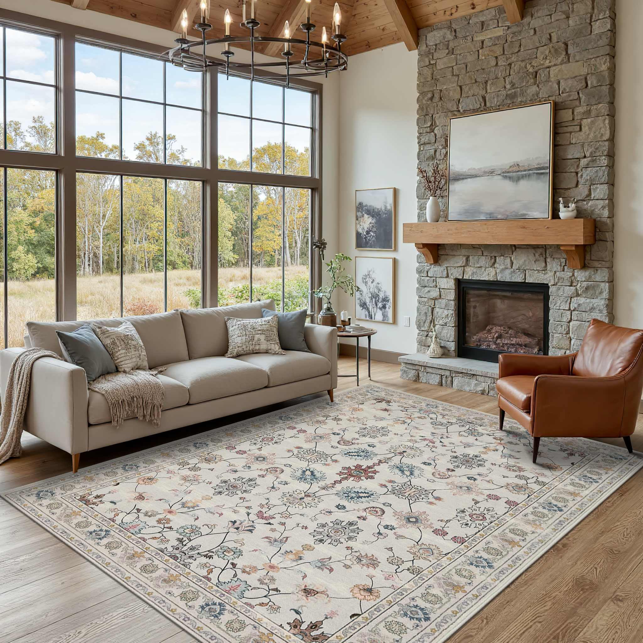 Rugxara low-pile faux-wool rug grey feels soft underfoot in busy areas.