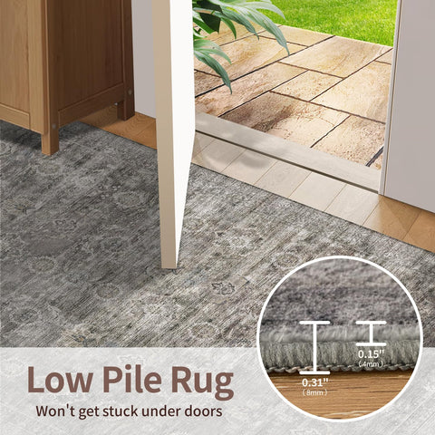 Rugxara machine washable rug 5x7 for deep cleaning