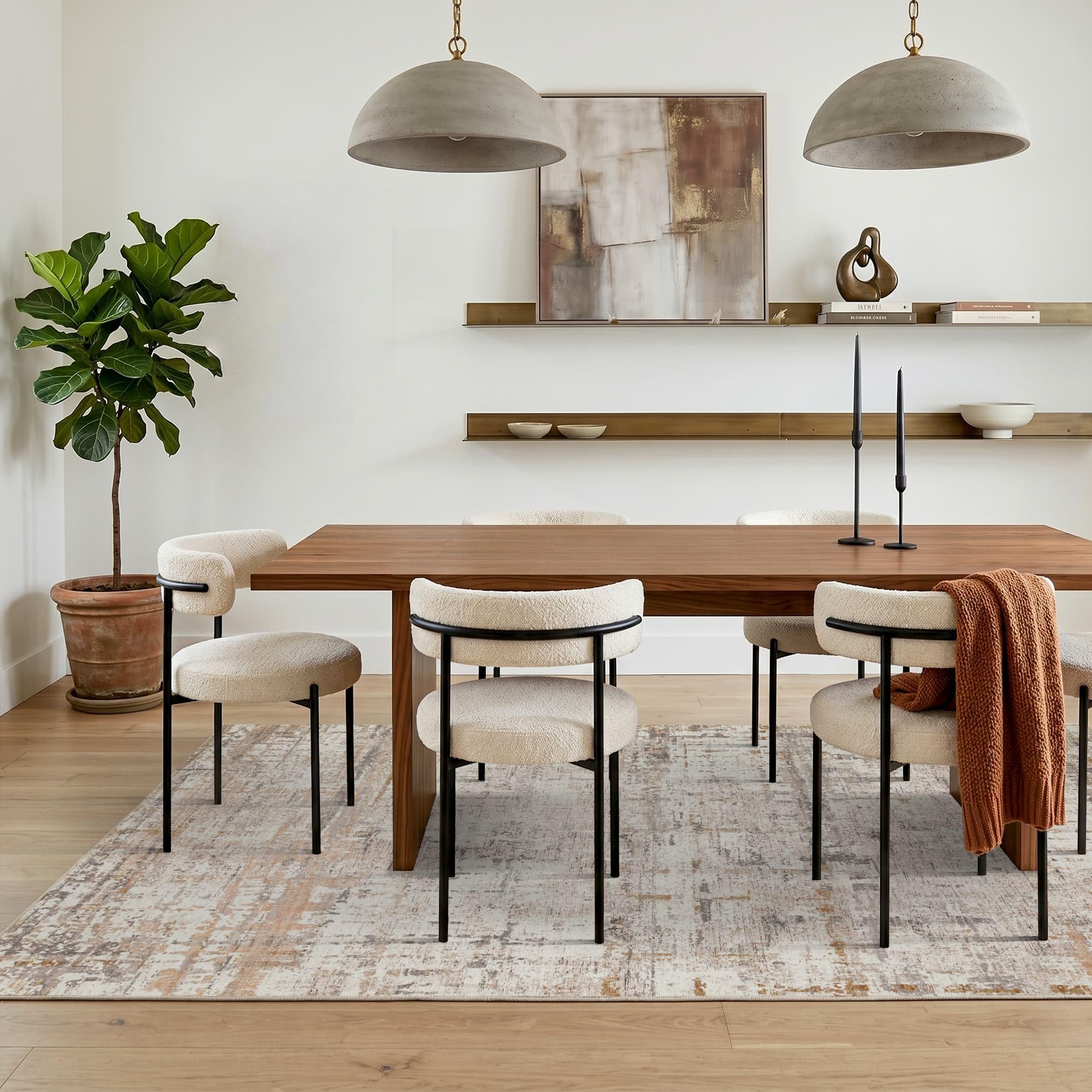 Rugxara non-slip backing keeps the rug in place on smooth floors for safety.