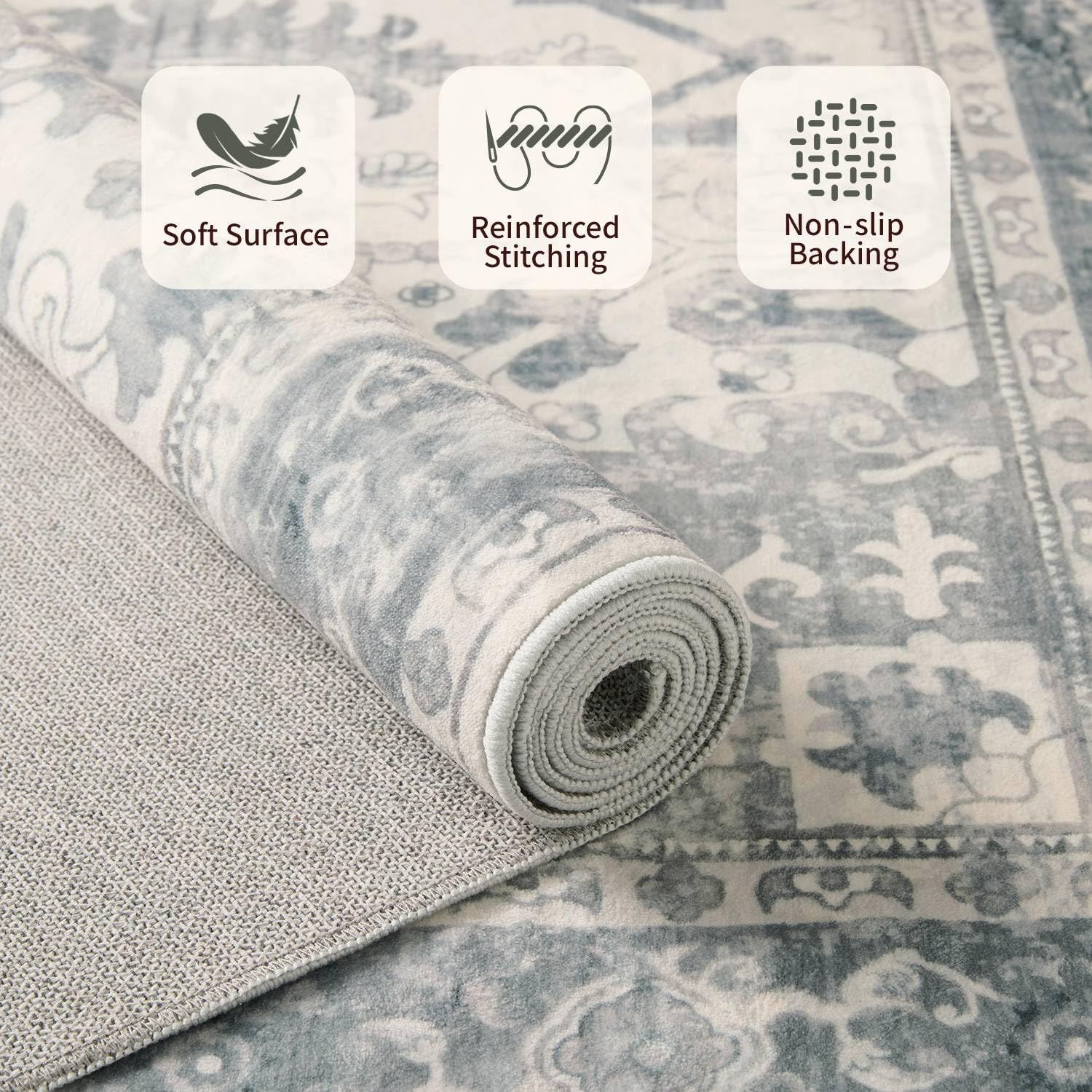 Rugxara soft faux-wool texture feels comfortable under feet