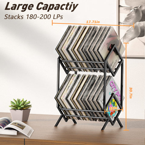 RUILALIFE 45-degree tilt display makes browsing LPs effortless