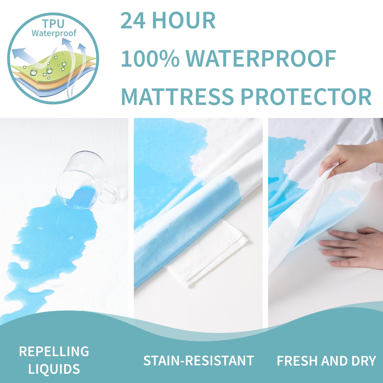 Ruili king-size soft breathable microfiber protector delivers comfortable, breathable sleep.