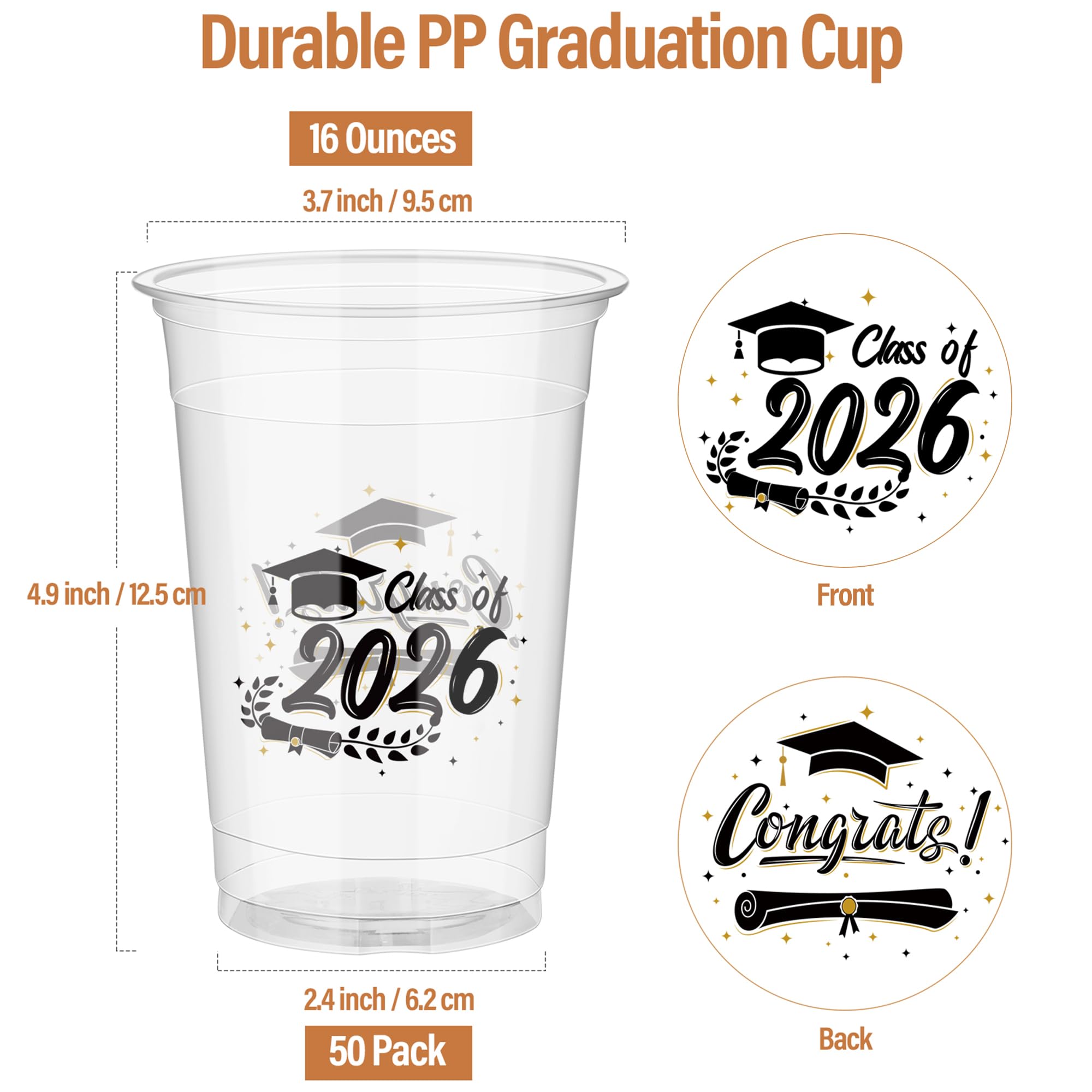 Ruisita graduation pattern cups highlight exclusive designs to elevate party ambiance