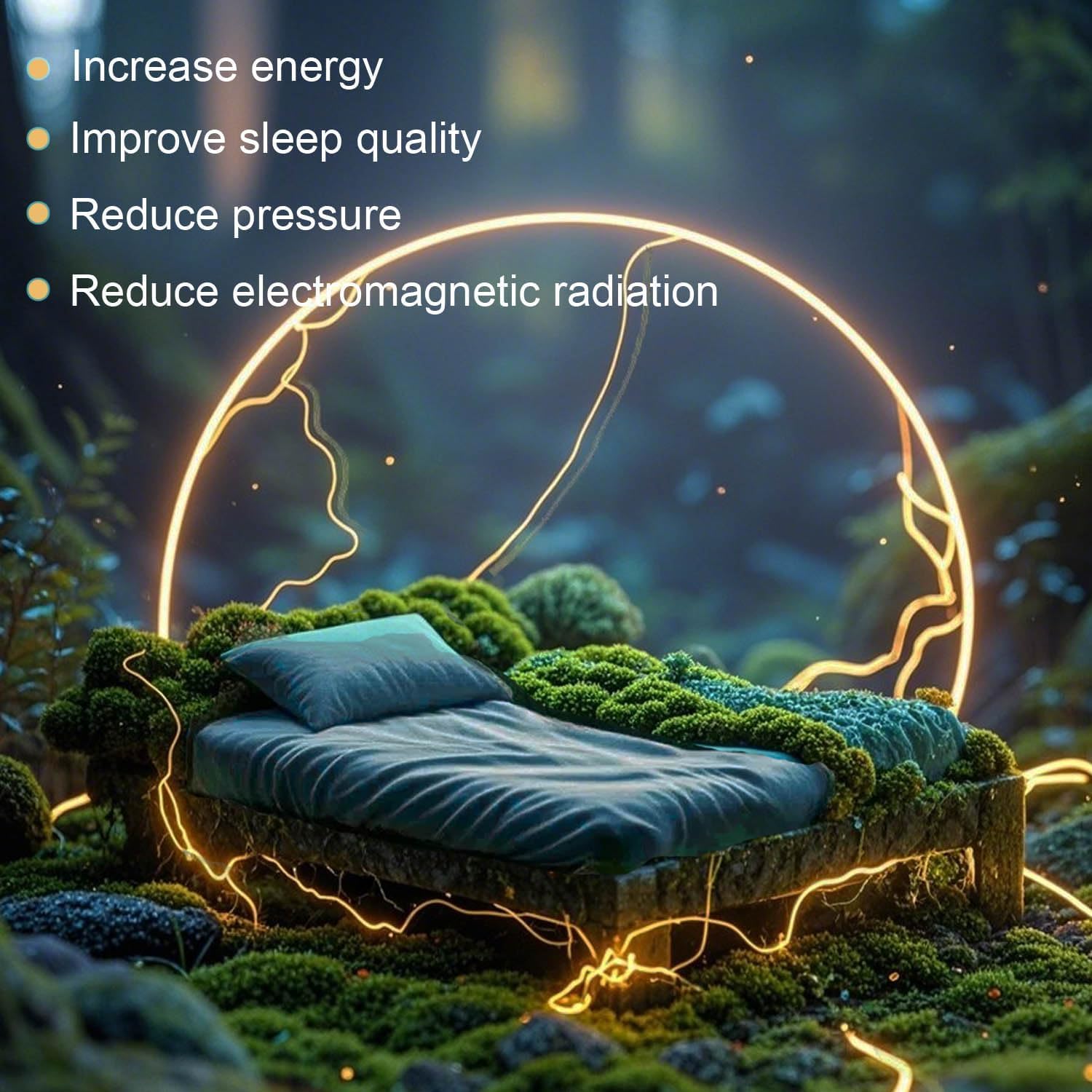 Ruiwen Hair grounding sheet earth-connected bedding concept for calm nights