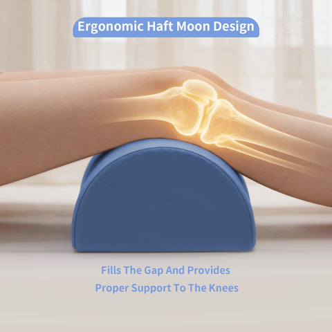 Ruizman memory foam knee pillow adapts to curves for stable, lasting comfort.