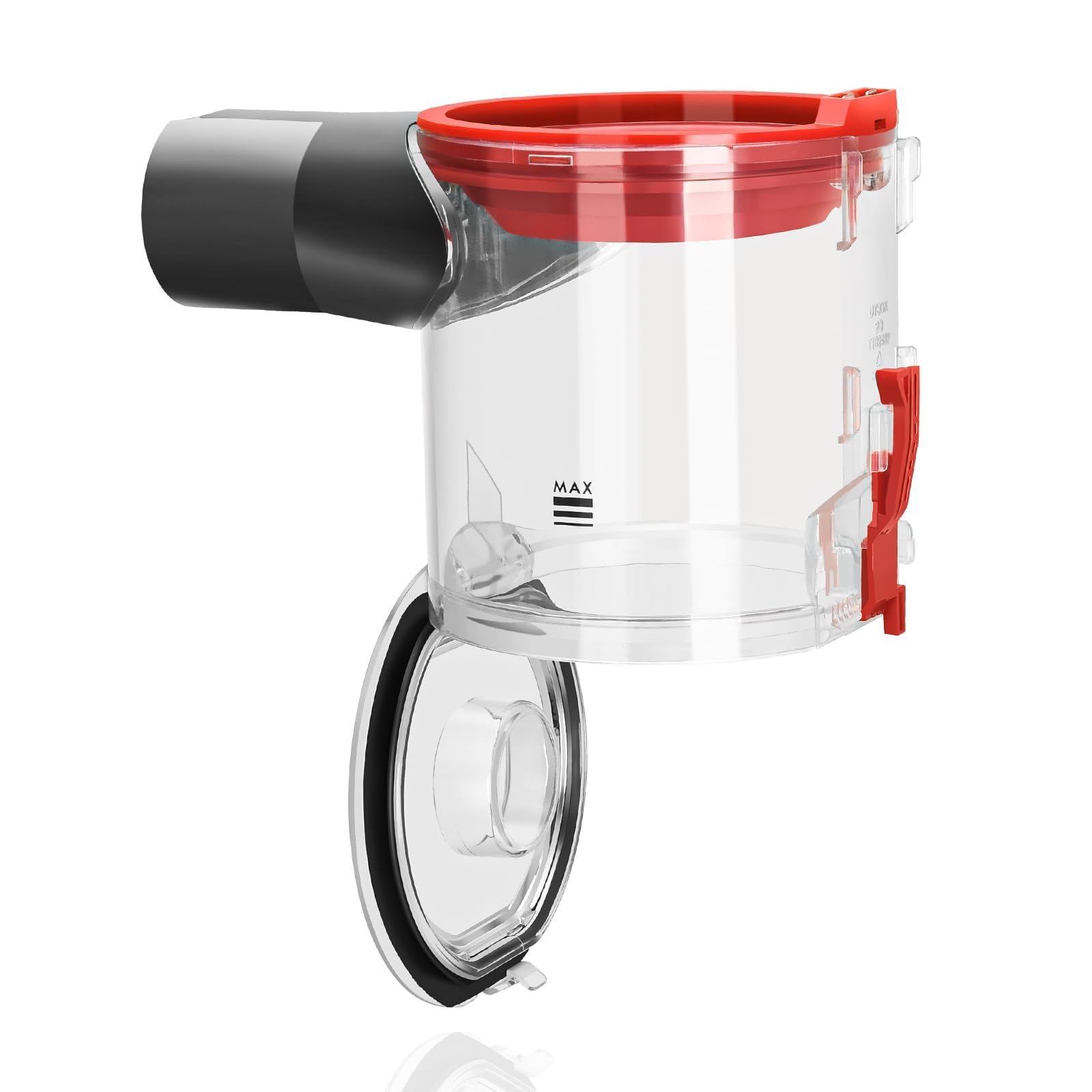 RUKHOOL V8 dust bin installation step image demonstrates quick swap