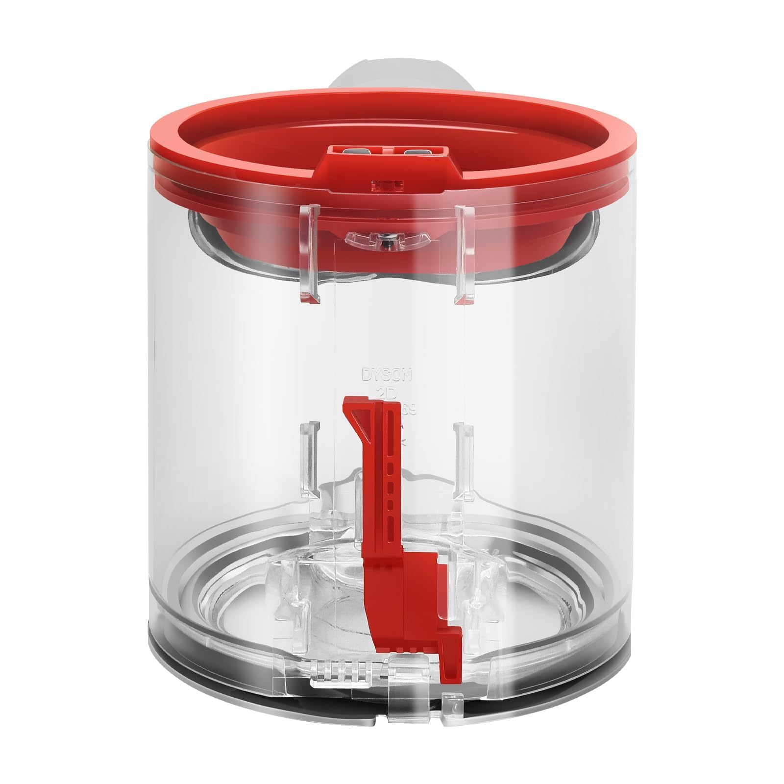 RUKHOOL V8 dust bin side view highlighting durable seal for strong suction