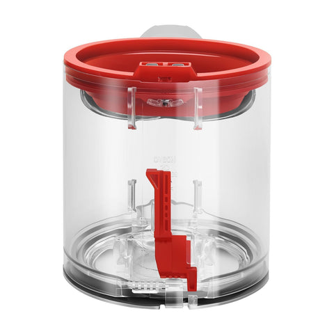 RUKHOOL V8 dust bin side view highlighting durable seal for strong suction
