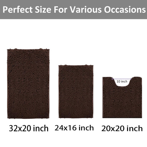 RUN HELIX bath rug set large 20x32 plush mat with absorbent performance.