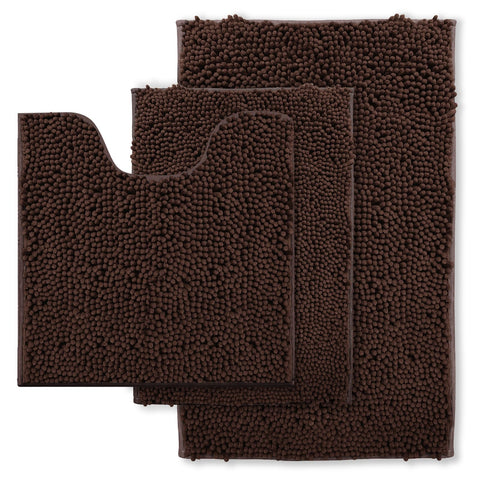 RUN HELIX bath rug set small 16x24 with soft chenille for cozy feet.