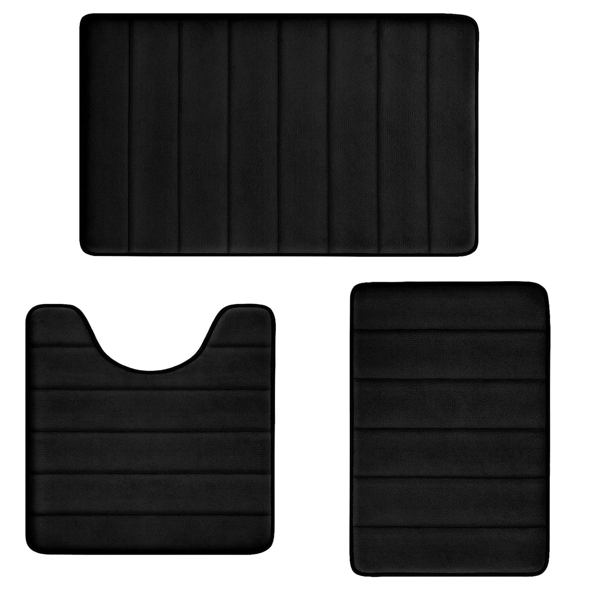RUN HELIX bath rug set main view highlighting plush memory foam comfort