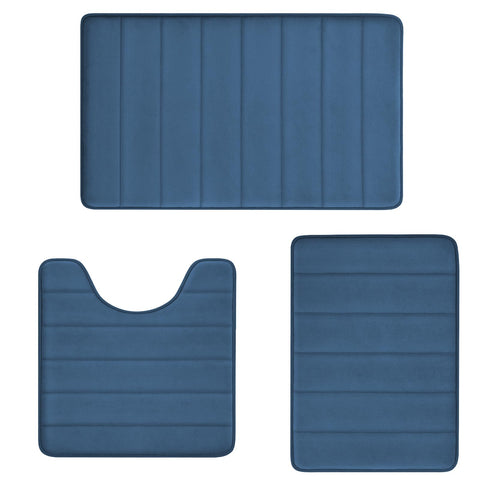 RUN HELIX memory foam bath mat small provides warm, plush comfort after a shower.