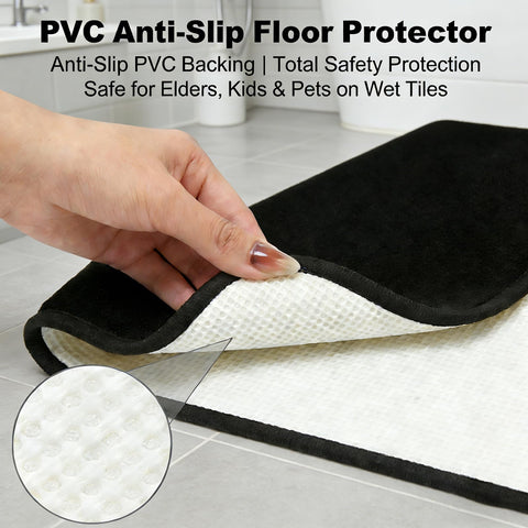 RUN HELIX top layer absorbs water to keep floors dry.