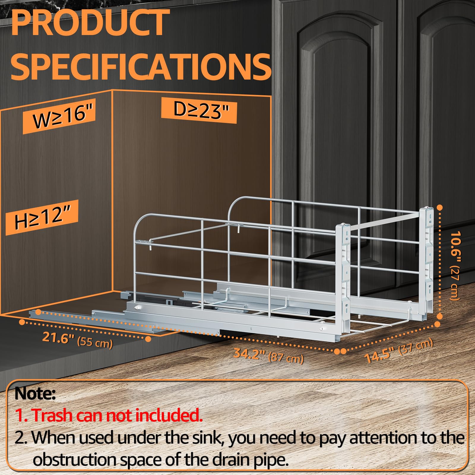 RUNMI soft-close slides in action, whisper-quiet operation for calm kitchens.