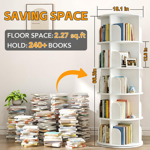 RUNSUNSPRI 360-degree spinning rotation maximizes accessibility and saves space