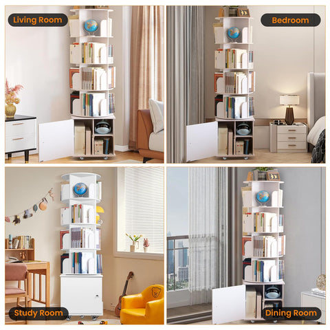 RUNSUNSPRI white finish complements modern interiors while keeping items protected.