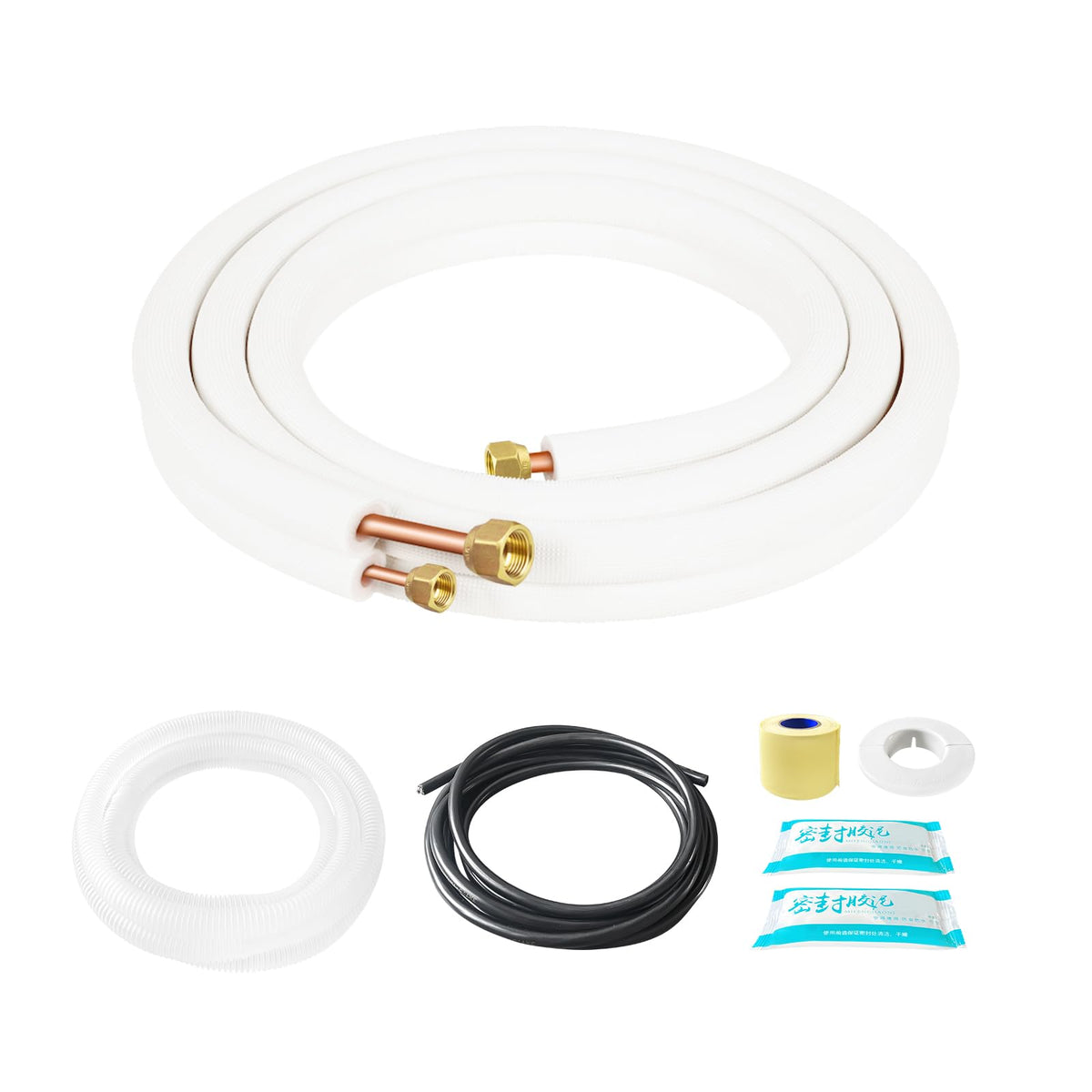 RUNZEG 10ft copper tube set for durable mini split connections