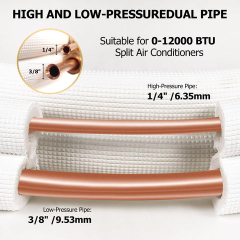 RUNZEG 10ft drainage pipe for condensate drainage