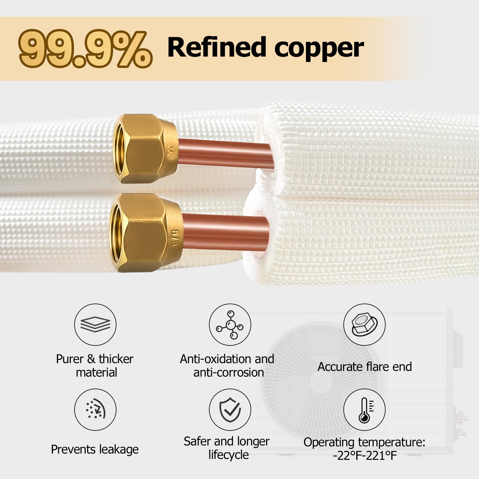 RUNZEG 10ft wiring cable for reliable electrical connections