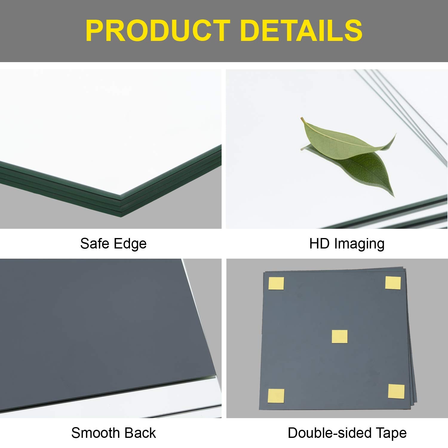 Ruomeng bathroom wall mirror tile resists moisture with durable glass.