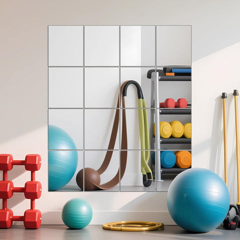 Ruomeng mirror tiles support immersive workouts with wide reflections
