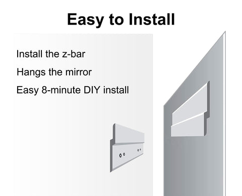 Ruomeng minimalist frameless mirror with clean lines and modern look