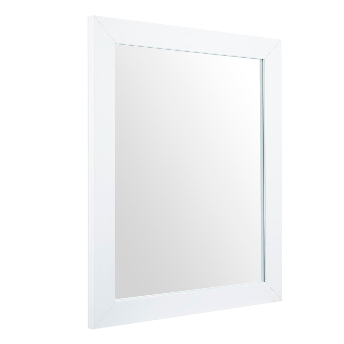 Ruomeng rectangular wall mirror 16x20 front view, white finish, enhances light