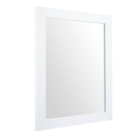 Ruomeng rectangular wall mirror 16x20 front view, white finish, enhances light