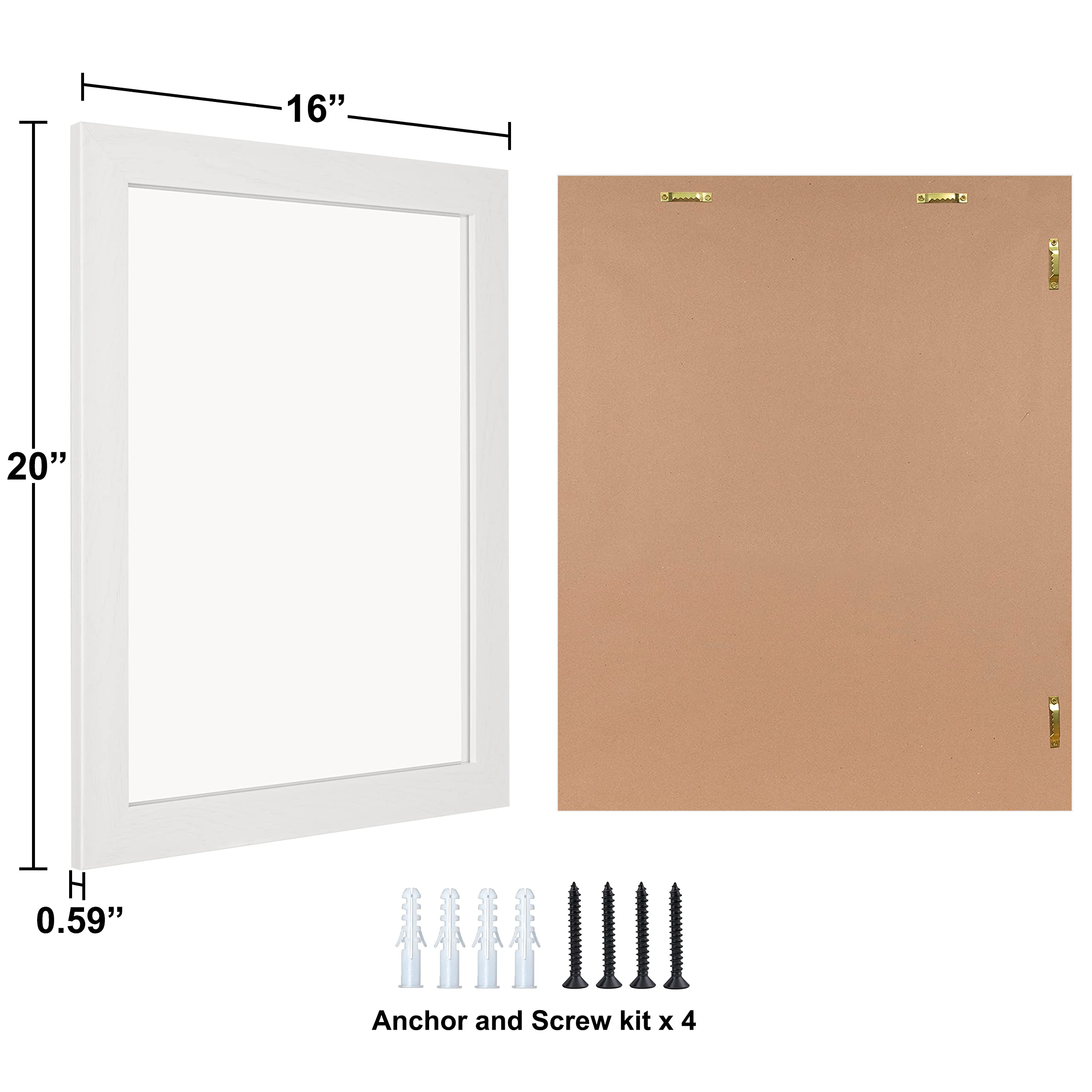 Ruomeng rectangular wall mirror 16x20 packaging for safe delivery, sturdy frame