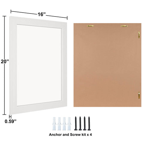 Ruomeng rectangular wall mirror 16x20 packaging for safe delivery, sturdy frame
