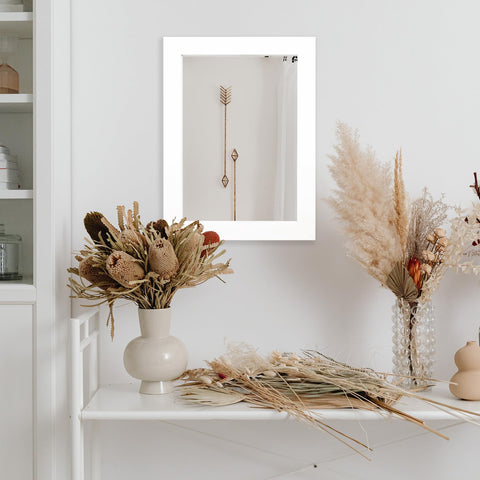 Ruomeng 12x16 wall mirror angled in entryway to brighten space