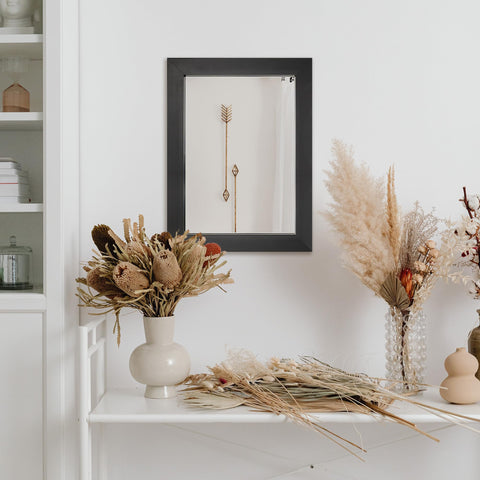 Ruomeng 12x16 living room mirror enhances ambient decor