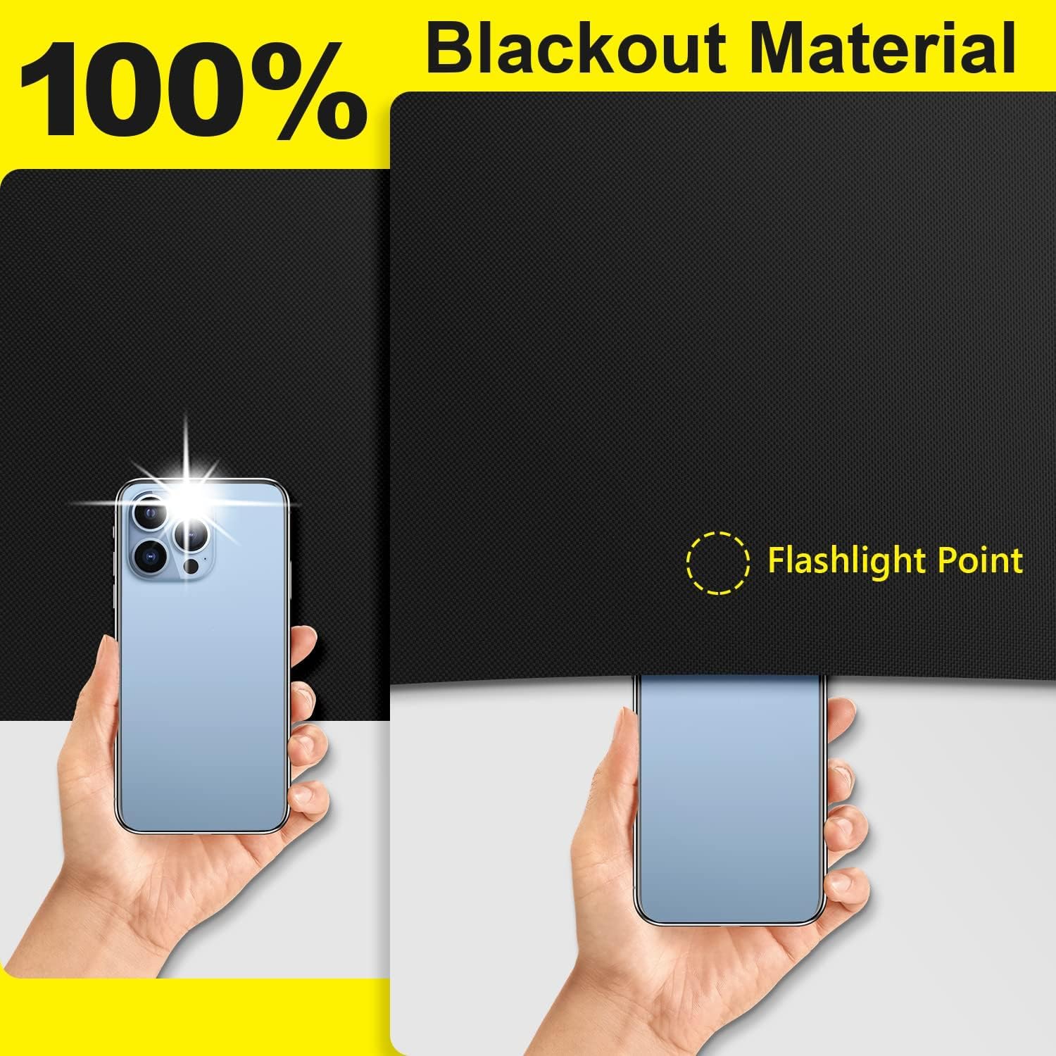 RUseeN portable blackout shades in dorm or bedroom setup.
