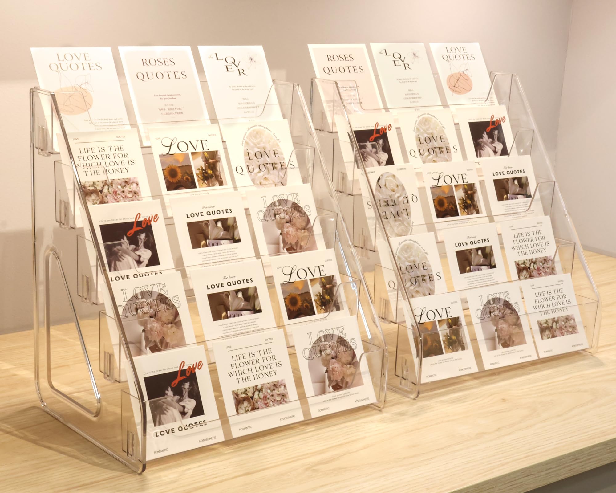 Rusnugic 5-tier display stand side view showing vertical clarity