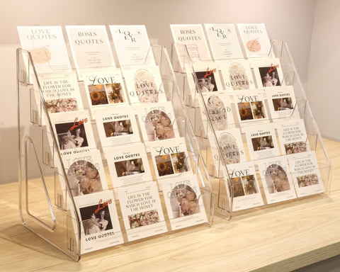Rusnugic 5-tier display stand side view showing vertical clarity