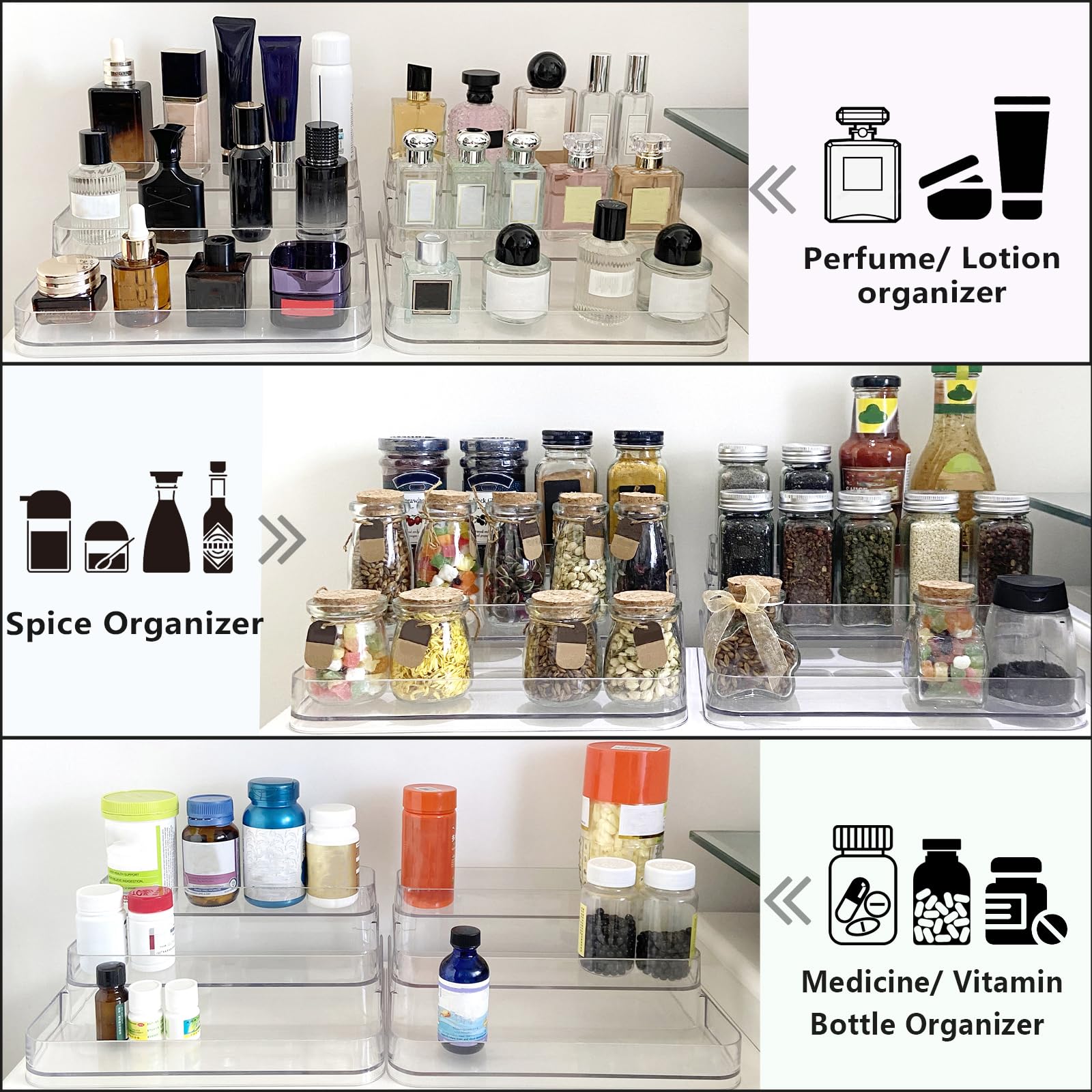 Rusnugic cologne bottle display keeps fragrances neatly in reach.