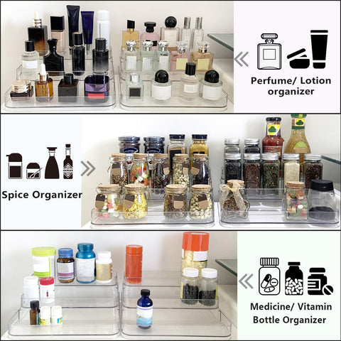 Rusnugic cologne bottle display keeps fragrances neatly in reach.