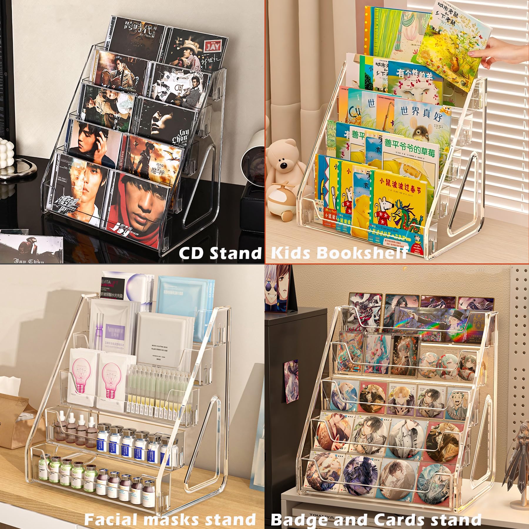 Rusnugic greeting card shelf on a counter for inviting displays