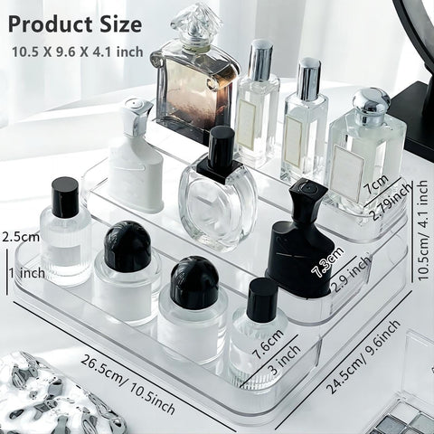 Rusnugic lotion and skincare rack accommodates tall bottles for easy access.