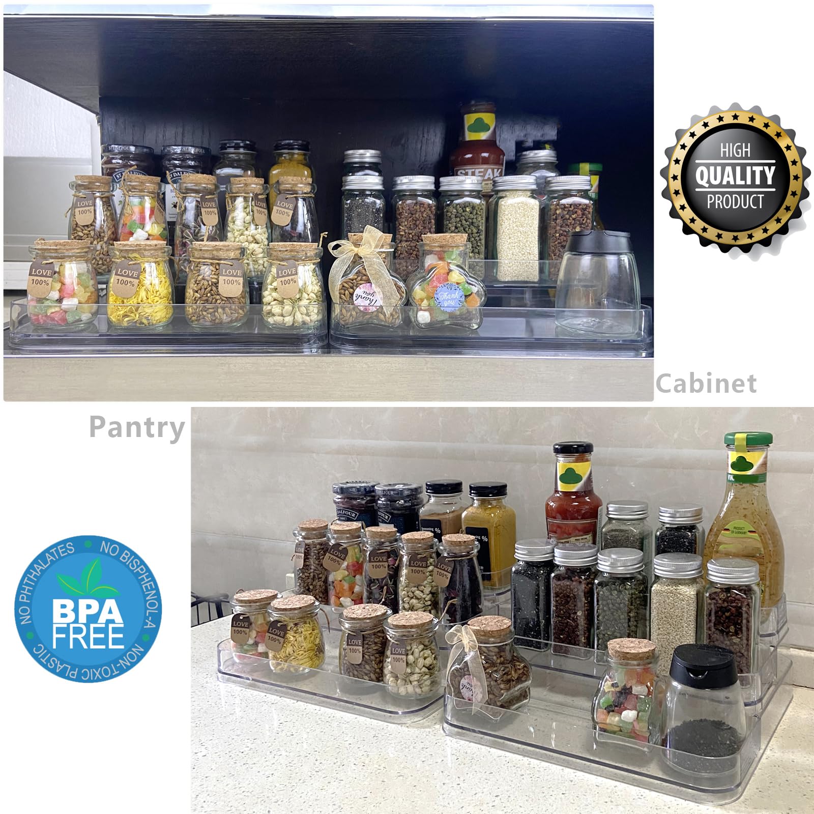 Rusnugic medicine bottles holder keeps pills organized on the counter.