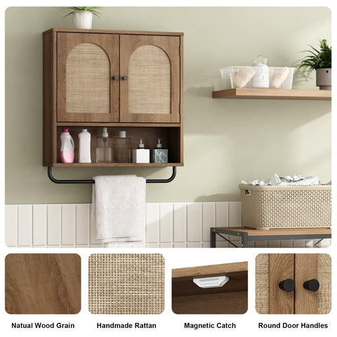 RUSTOWN removable towel bar supports flexible bathroom organization.