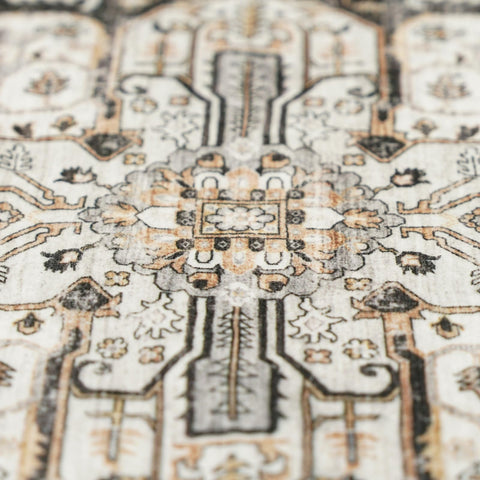 RUUGME living room rug, machine washable for easy cleanups after spills.