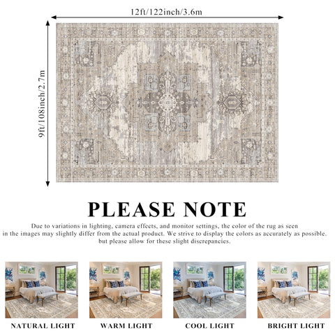 RUUGME non-slip base area rug beige keeps placement secure