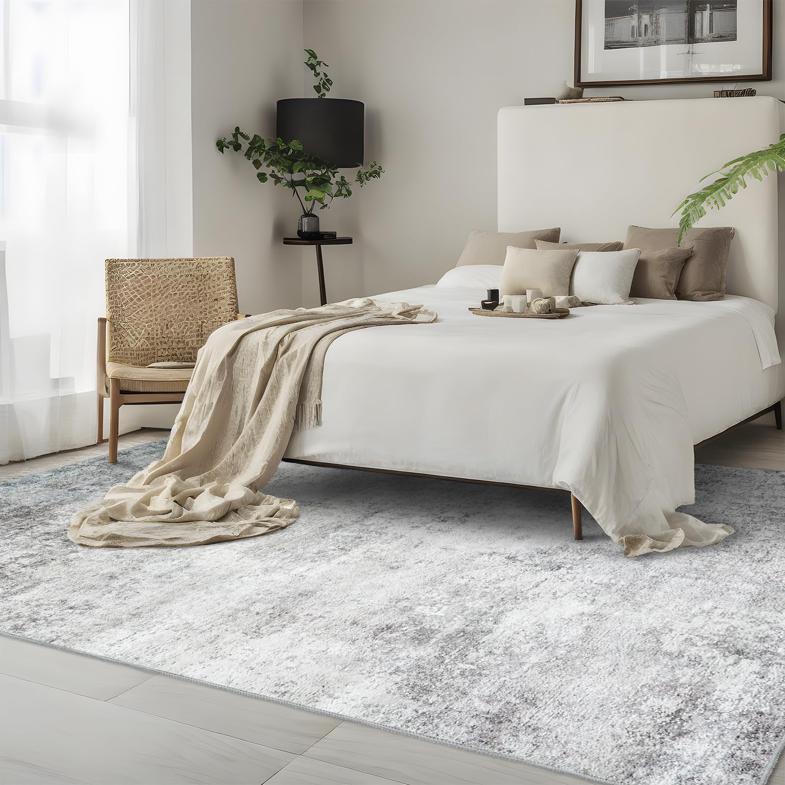 RUUGME soft low-pile rug texture delivers cushioned underfoot comfort.