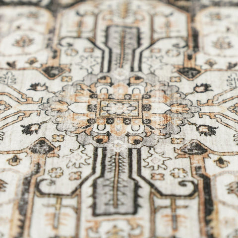 RUUGME tribal elegance rug in bedroom adds warmth and style.